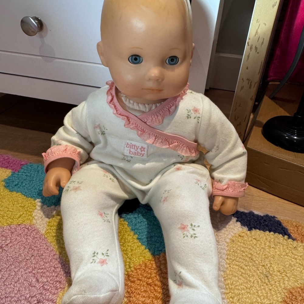 American Girl Bitty Baby Doll in Cream and Pink Outfit